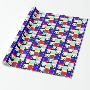 Pop Art Panda Artwork Christmas Wrapping Paper