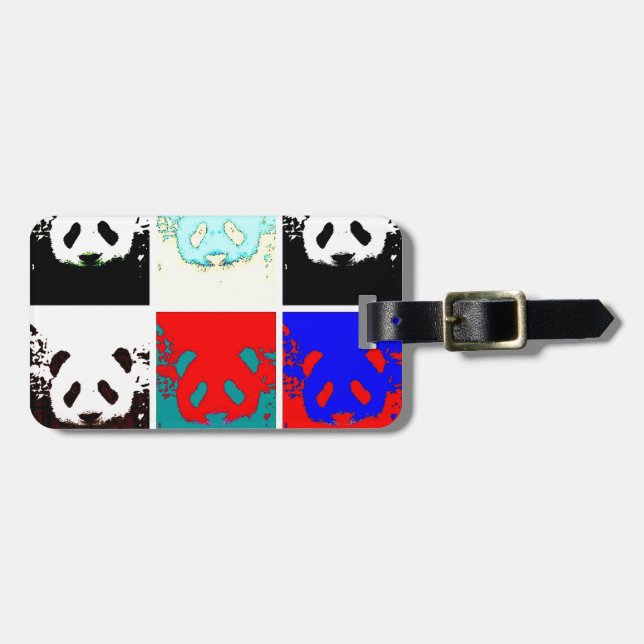 Pop Art Panda Luggage Tag (Front Horizontal)