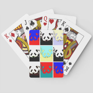 Pop Art Panda Playing Cards