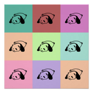 Pop Art Panda Poster