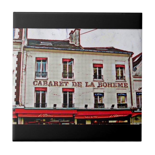 Pop Art Paris Ceramic Tile (Front)