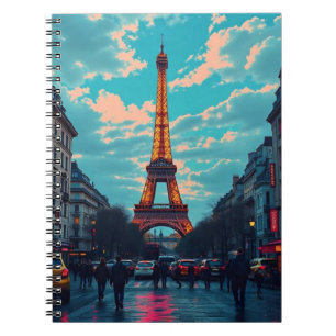 Pop Art Paris – Vibrant Retro Cityscape  Notebook