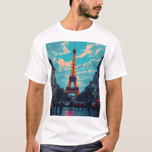 Pop Art Paris – Vibrant Retro Cityscape T-Shirt