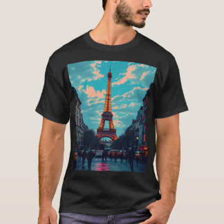 Pop Art Paris – Vibrant Retro Cityscape T-Shirt