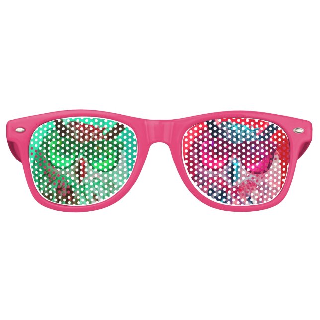 Pop art party owls retro sunglasses (Front)
