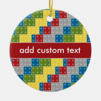 Pop Art Pattern Colourful Bricks for Boys Ceramic Ornament