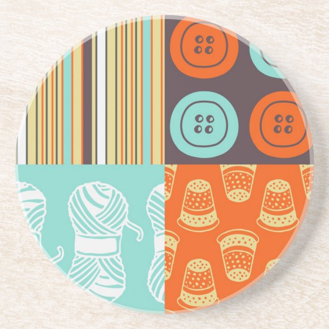 Pop-art pattern - sewing coaster (Front)