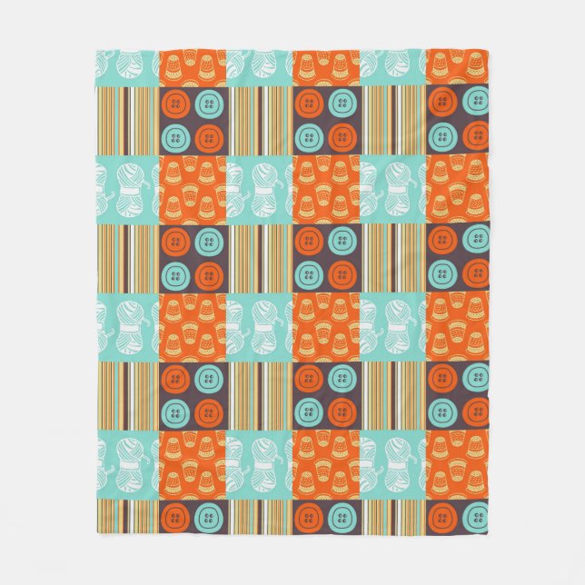 Pop-art pattern - sewing fleece blanket (Front)
