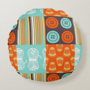 Pop-art pattern - sewing round cushion
