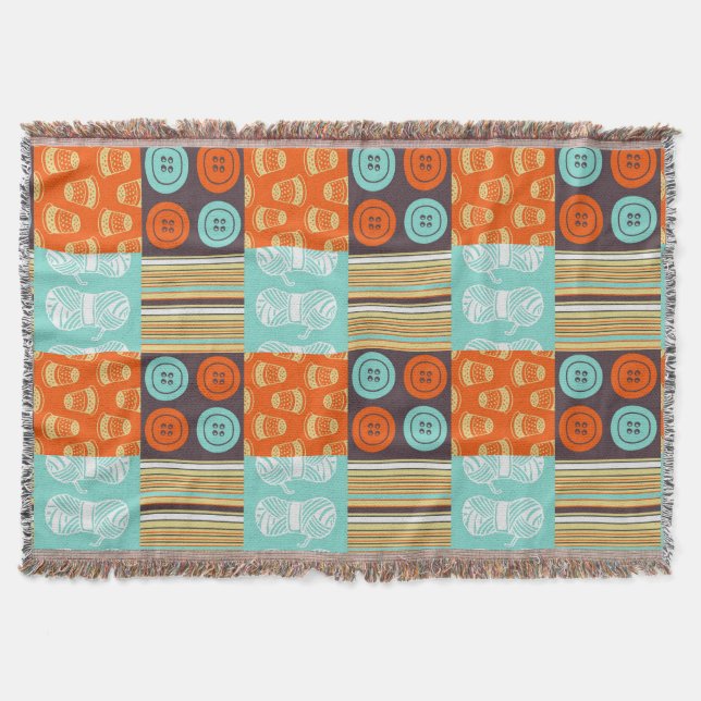 Pop-art pattern - sewing throw blanket (Front)