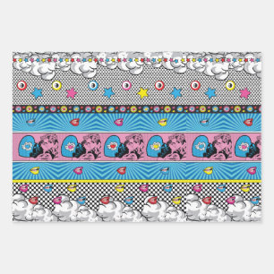 Pop Art Pattern  Wrapping Paper Sheet