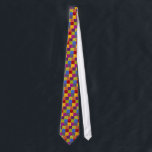 Pop Art Paw Print Necktie<br><div class="desc">Make your "animal love" position clear with the unusual necktie. Flashback to the sixties and  Pop Art. Colourful and fun squares of colour with the same image in each. In this case,  the image is a paw print .</div>