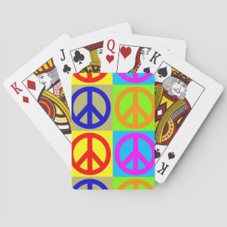 Pop Art Peace Sign Bicycle Playing Cards
