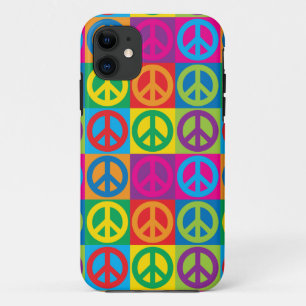Pop Art Peace Symbols iPhone 11 Case