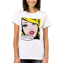 Pop Art "PERFECTION" Women's Basic T-Shirt