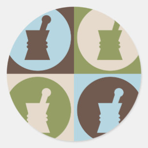 Pop Art Pharmacology Classic Round Sticker