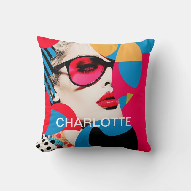 Pop Art Photo Collage  Cushion (Front)