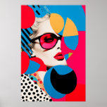 Pop Art Photo Collage  Poster<br><div class="desc">Pop Art Photo Collage Poster  "Life is like a painting - the more vibrant colours we add,  the brighter it becomes." For colour & pop art lover!</div>