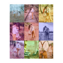 Pop Art Photo Collage Poster Retro Photo Blocks