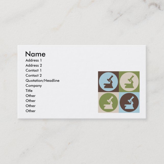 Pop Art Physiology Business Card (Front)