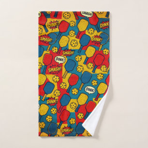 Pop Art Pickleball – Retro Comic-Style Design Hand Towel
