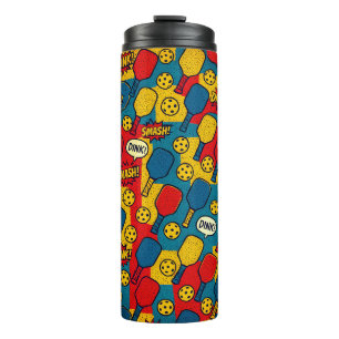 Pop Art Pickleball – Retro Comic-Style Design Thermal Tumbler