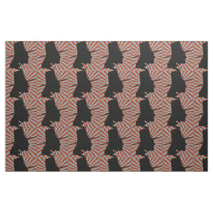 Pop Art Pilgrim Silhouette Fabric