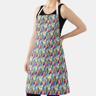 Pop Art Pineapples And Palm Leaves Apron