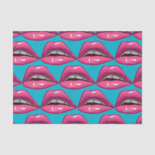Pop Art Pink Lips Makeup Tissue Paper