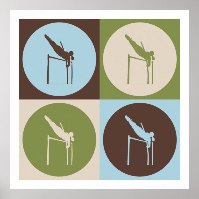 Pop Art Pole Vaulting Poster (Front)