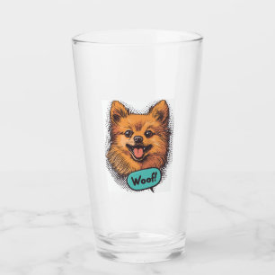 Pop Art Pomeranian � Retro Comic Dog Glass