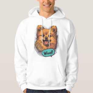 Pop Art Pomeranian � Retro Comic Dog Hoodie