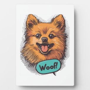 Pop Art Pomeranian � Retro Comic Dog Plaque