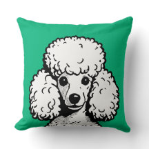 Pop Art Poodle Green & White Chic Aesthetic