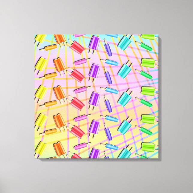 POP ART POPSICLES CANVAS PRINT (Front)