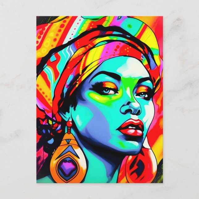 Pop Art Portrait  Postcard (Front)