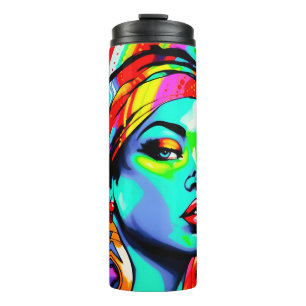 Pop Art Portrait Thermal Tumbler