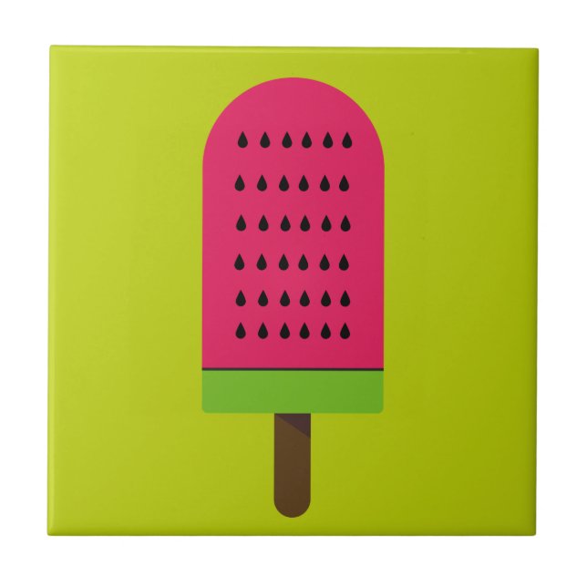 Pop Art posicle watermelon fruit art Ceramic Tile (Front)