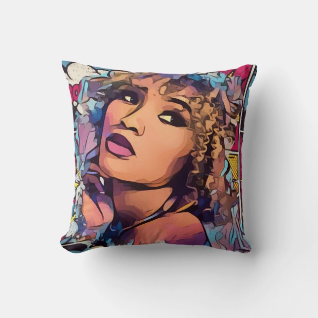Pop Art PrincessThrow pillow (Front)