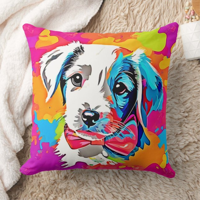 Pop Art Puppy Cushion (Blanket)