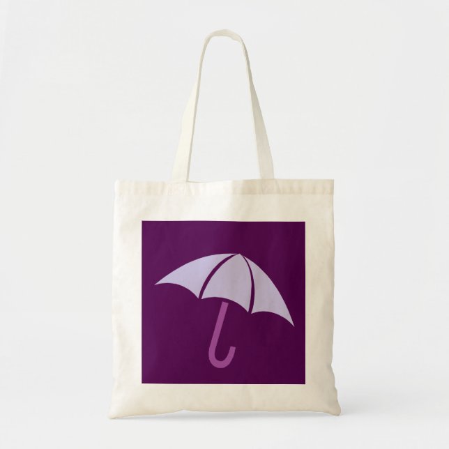 Pop Art Purple Umbrella Tote Bag (Front)