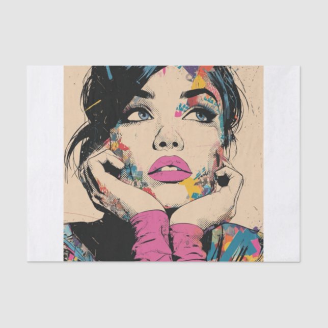 PoP Art Queen2 Tissue Paper (Front)