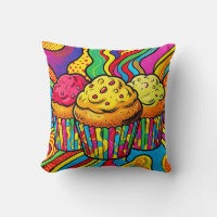 Pop Art Rainbow Cupcakes Explosion
