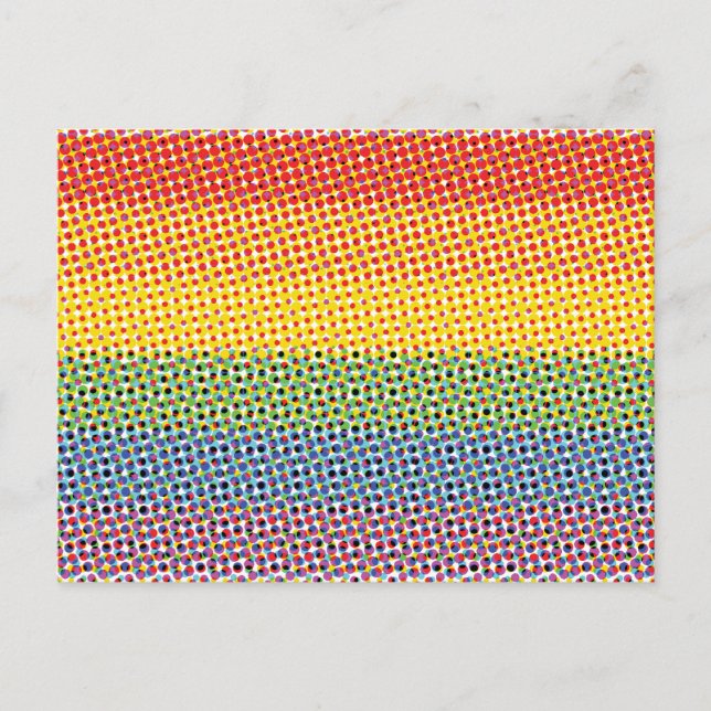 Pop Art Rainbow Flag Postcard (Front)