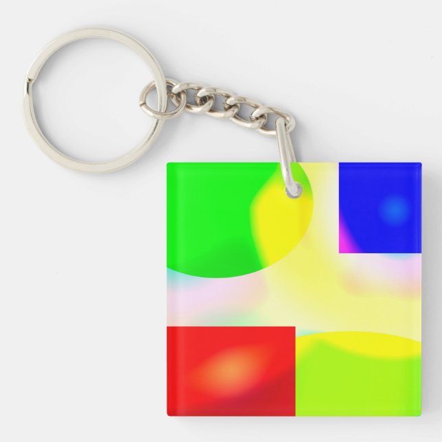 Pop art reflection key ring (Front)