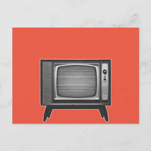 Pop Art Retro Television Set Postcard (Front)
