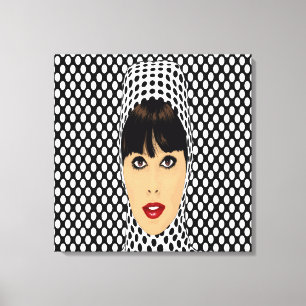 Pop Art Retro Vintage Girl Custom Wall Prints
