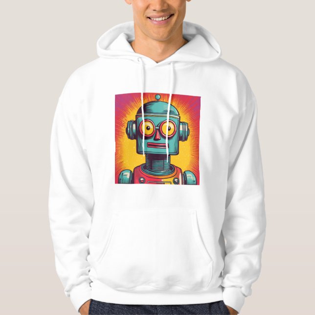 Pop Art Robot Hoodie (Front)