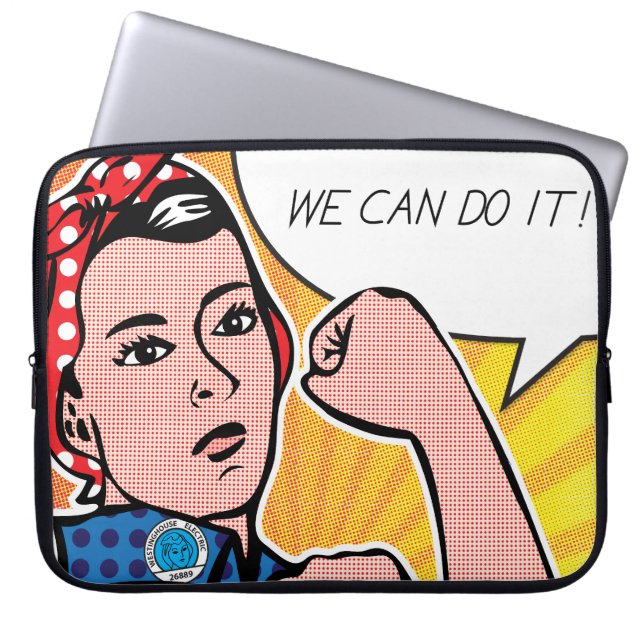 Pop Art Rosie the Riveter Roy Lichtenstein Laptop Sleeve (Front)