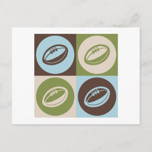 Pop Art Rugby Postcard